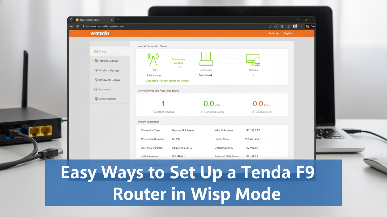 Cara Mudah Setting Router Tenda F9 Sebagai Mode Wisp - Febri Israndi