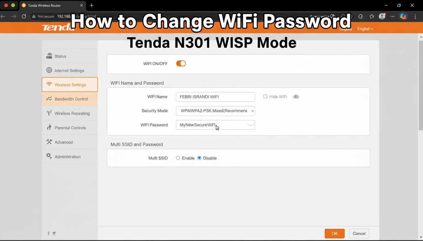 Cara Ganti Password WiFi Tenda N301 Mode WISP – Mudah & Cepat